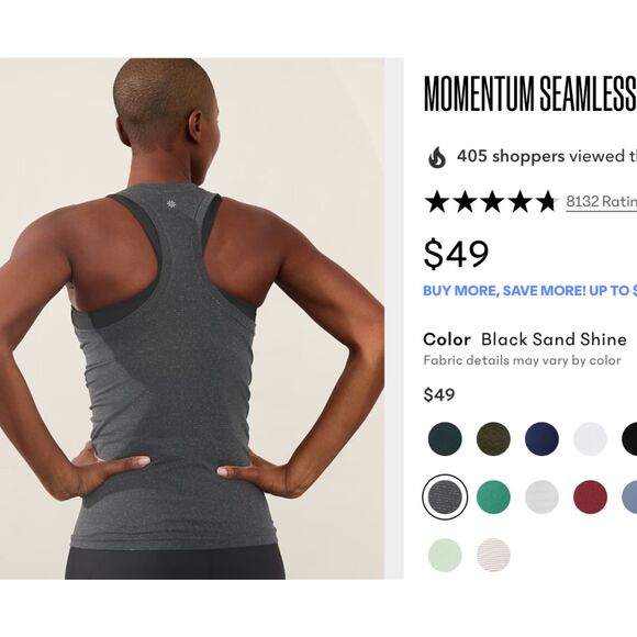 ~ Athleta 1X Momentum Purple Seamless Tank Racerback, removable cups, stretch! - Picture 1 of 13